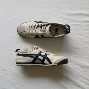 Onitsuka Tiger by Asics Unisex Cream and Navy Shoes